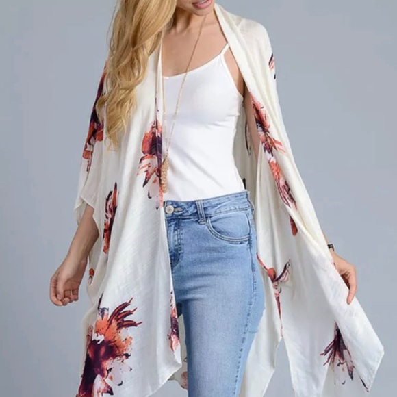 Floral Print Kimono - Picture 12 of 15